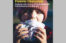 Cover of "Throwaway Packaging, Forever Chemicals: European wide survey of PFAS in disposable food packaging and tableware (2022)"