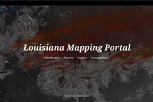 Text: Louisiana Mapping Portal on a slightly animated, interactive map