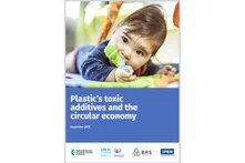 Cover Plastic’s toxic additives and the circular economy (2020):  Baby with plastic toy in mouth
