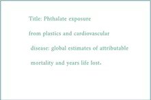 Title: Phthalate exposure from plastics and cardiovascular disease: global estimates of attributable mortality and years life lost. Firtst page text