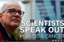 First frame of video "Scientists Speak Out #1 - Plastic & Cancer"; Dr. Lukas Kenner