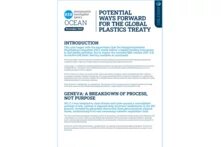 Cover of the Briefing: Potential ways forward for the Global Plastics Treaty
