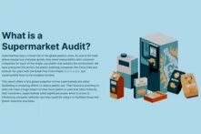 Text about: What is a Supermarket Audit? On the right: Drawings of Food Packages