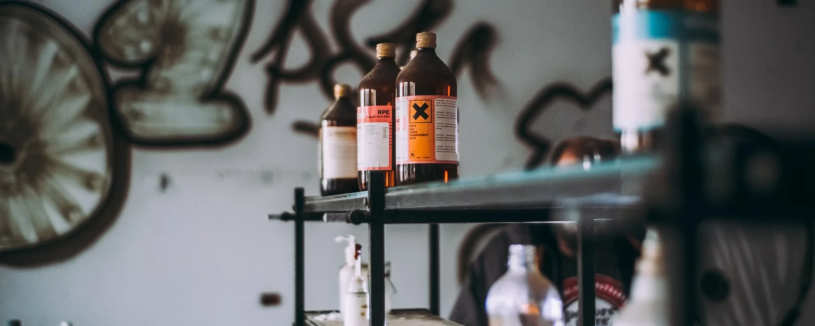 Bottles with toxic contents