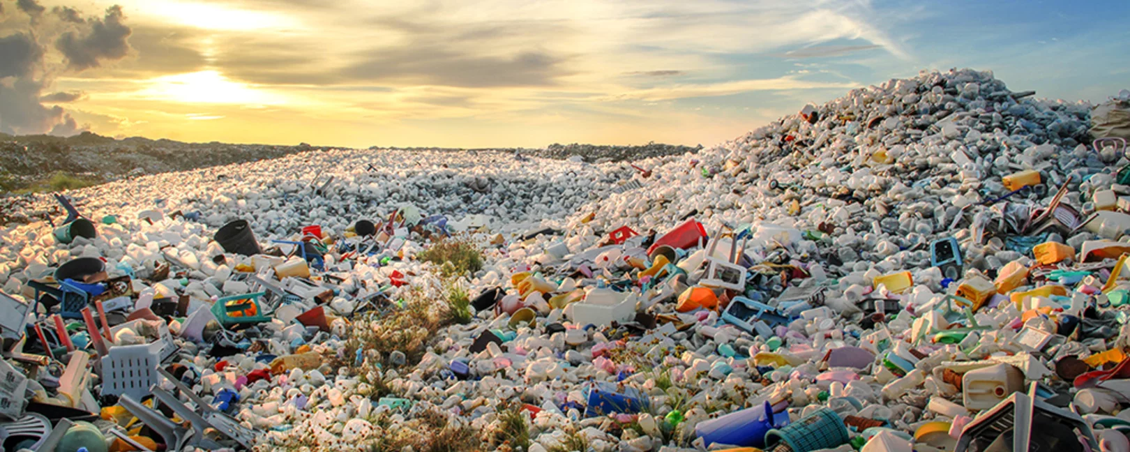 Mountains of plastic waste