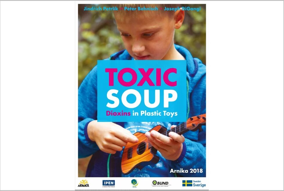 Boy with a Ukulele. On top: Toxic Soup